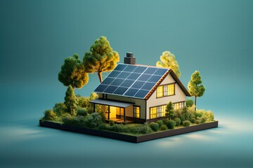 A modern miniature solar house model