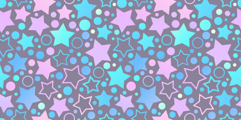 Seamless festive multicolored background with stars