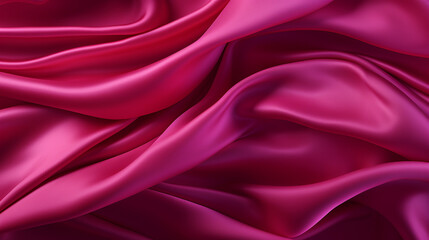 Fuchsia silk draped fabric background Luxurious