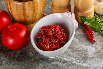 Natural organic red tomato paste