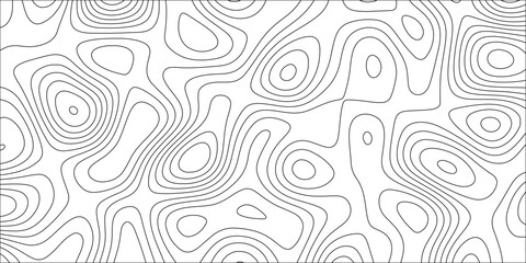 Contour map background. Geography scheme and terrain. Topography grid map. Stylized topographic contour map. Geographic line mountain relief. Abstract lines or wavy backdrop background.