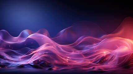 Naklejka premium Purple-pink haze on a dark background. Fog creeping in waves, modern backdrop