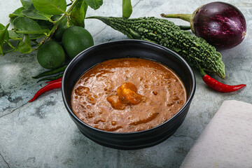 Indian cuisine - Masala with prawn