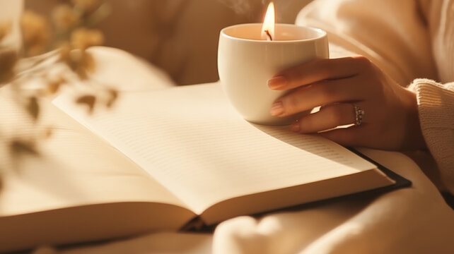 Reading literature by candlelight