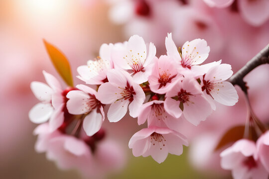 pink cherry blossoms. 