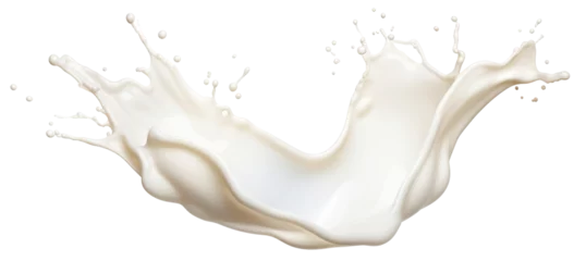 Gordijnen Splash of milk or cream, cut out © Yeti Studio