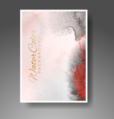 Cards with watercolor background. Design for your cover, date, postcard, banner, logo.