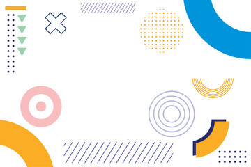 Geometric memphis abstract background