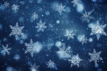 Fototapeta na wymiar A magical winter scene with falling snowflakes