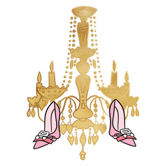 Luxurious Chandelier With Beautiful Heels