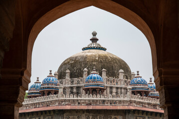 Isa Khan's mosque is the most famous landmark in Delhi, India
