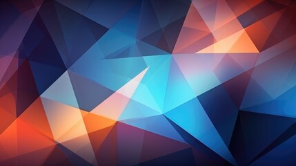 Blue and Orange Geometric Soft Blends. A soft blend of geometric shapes in shades of blue and orange.