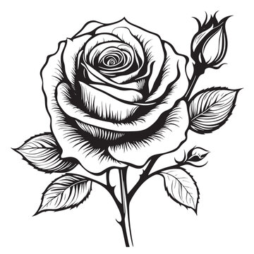 fantasy art rose flowers vector illustration