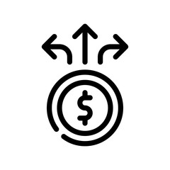 buying decision line icon