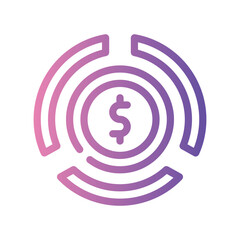 financial plan gradient icon