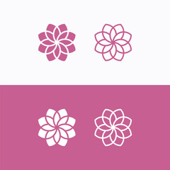 Luxury flower lotus, beauty or spa logo design