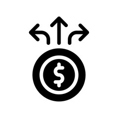 Obraz premium buying decision glyph icon