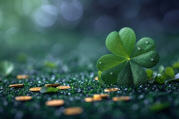 Shamrock Shimmer: A Leafy Tribute to St. Patrick's Day Generative AI