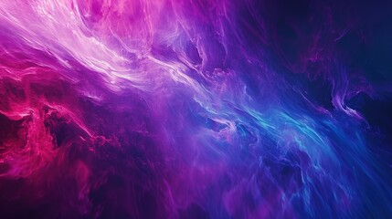 Vivid abstract image resembling a cosmic nebula with swirling patterns of purple and blue.