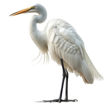 recommend clip art: Wading Great White Egret On Campobello On White Background, Illustrations Images