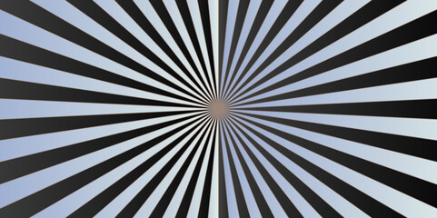 Abstract black and white sunburst background with rays. geometric ray sun texture design wallpaper.