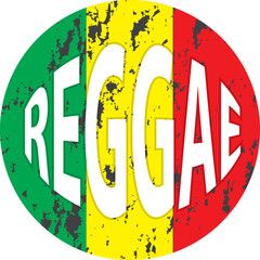 Illustration of round reggae flag - vector