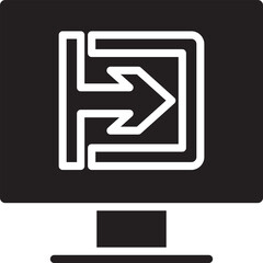 Log In Desktop Computer Icon
