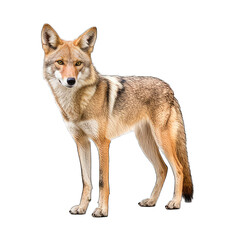 Fototapeta premium coyote wolf isolated on white 