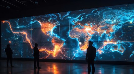 Global Data Network Visualization on a Massive Wall Screen in a Modern Command Center
