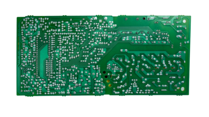 A circuit built on a printed circuit board (PCB) 