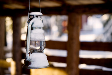 Snowy lantern