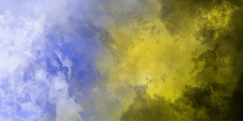 Blue Yellow soft abstract backdrop design brush effect gray rain cloud lens flare background of smoke vape,isolated cloud texture overlays hookah on,liquid smoke rising mist or smog.
