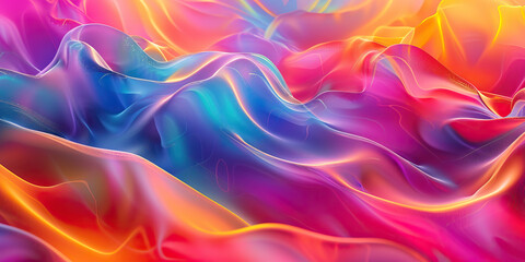 Obraz premium AI Aurora: A Technological Mirage of AI Algorithms and Aurora Borealis Hues in a Virtual World