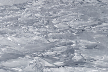 Obraz premium View of winter snow landscapes in the mountains. Abstracts and backgrounds. Textures. 