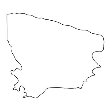 recommend clip art: Coronie District map, administrative division of Suriname. Vector illustration.