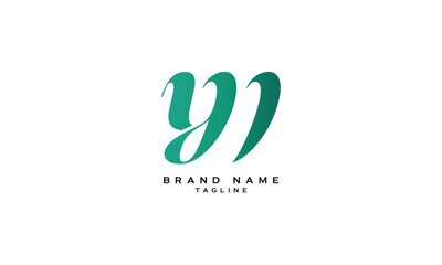 YW, WY, YI, IY, Abstract initial monogram letter alphabet logo design