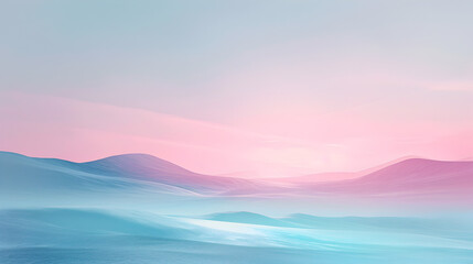 Fototapeta premium Beautiful Landscape with Pink and Blue Sky