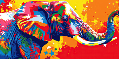 Republican Resurgence: A Revival of Republican Ideals in a Political Campaign. Elephant. America. 