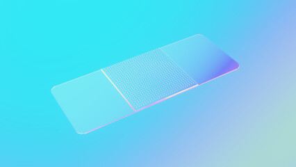 Close-Up of a Skin Patch with Micro-Needles. Transdermal Vaccination: A Novel Method Using a Skin Patch with Micro-Needles, 3D rendering.