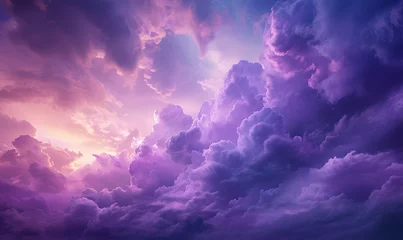 Schilderijen op glas purple clouds in the sky, Generative AI  © simba kim