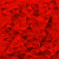 Low polygon shapes, red background, scarlet crystals, triangles mosaic, creative origami wallpaper, templates vector design - 723683753