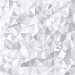 Low polygon shapes, light gray crystals background, triangles mosaic, creative origami wallpaper, templates vector design