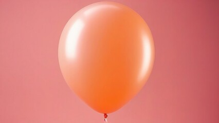 peach fuzz color balloon on peach fuzz background, concept for greetings for valentine's day, wedding or birthday