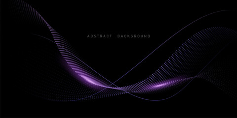 point flow particle wave curve pattern concept of technology modern illustrations