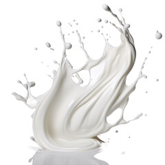 Milk splash Isolated on white background