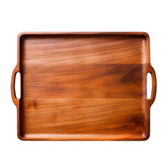 Empty Wooden tray in white background