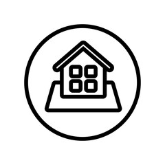 Homepage icon vector. House illustration sign. Home symbol. Building logo.