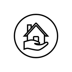 Homepage icon vector. House illustration sign. Home symbol. Building logo.