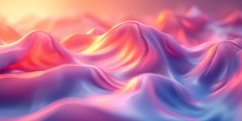 Obraz premium Pink Waves Generative AI