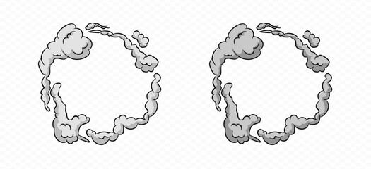 Smoke cartoon vector . Comic smoke puff